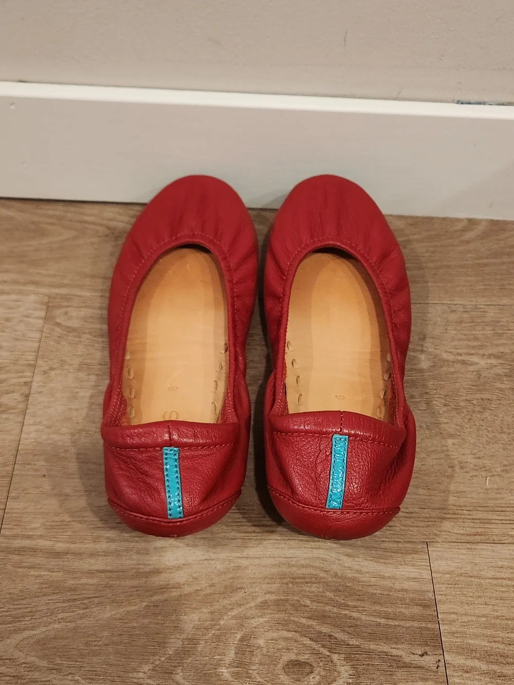 Tieks Cardinal Red Classic Leather Foldable Travel Ballet Flats Women's 6 GUC